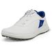 ECCO BOA Golfschoenen voor heren, waterdicht, leer, zonder noppen, 2025, Virtueel wit, 43 EU