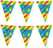Paperdreams Verjaardag 60 jaar thema vlaggetjes