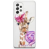 ERT GROUP Samsung A72 5G beschermhoes origineel en officieel gelicentieerd Babaco motief Giraffe 001 perfect aangepast aan de vorm van de mobiele telefoon, gedeeltelijk transparant