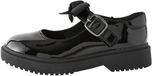 Next - Meisjes - Stoere Mary Jane-schoolschoenen met strik en wijde pasvorm (G) - Zwart