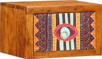 vidaXL Nachtkastje Bruin Hout Acacia Hout Bohemian 35 x 30 x 22 cm
