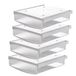 Tuka-lades, TUKA TKD8606 Set van 4 onderbureauladen, 3,5 l, 24 x 21 x 8 cm, zelfklevende laden, verborgen onder bureau, transparant