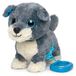 Chien interactif jouet chien électronique chien - Marche et aboie - Avec télécommande et laisse - Gris