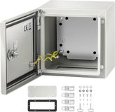VEVOR Schakelkast Nema IndustriëLe Behuizing 20x20x15cm Nema 4x Stalen Verdeelkast Ip66 Waterdicht en Stofdicht Elektrische Aansluitdoos voor Buiten/Binnen