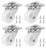 Merkloos Zwenkwielen - Ø 40 mm - Set van 4 - Transportwielen - Draaibaar