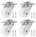 Merkloos Zwenkwielen - Ø 40 mm - Set van 4 - Transportwielen - Draaibaar