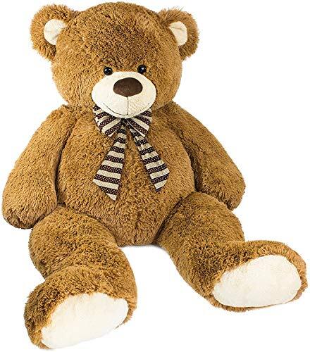 BRUBAKER XXL Teddybeer 150 cm Groot - Bruin - Knuffel Pluche Knuffeldier