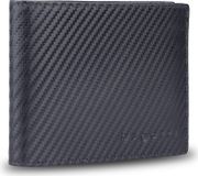 bugatti Lima Portefeuille à rabat RFID Fibre de carbone Noir
