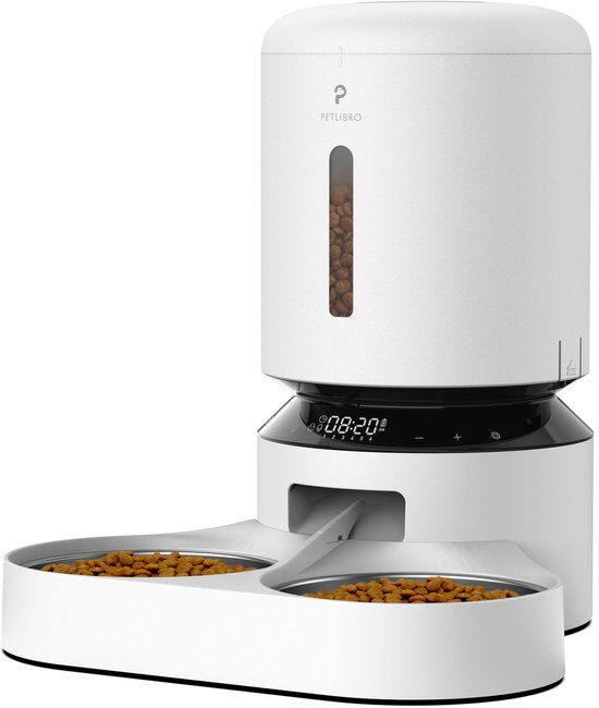 Petlibro Granary Automatische Dubbele Voerbak - 5 L - Wit - Kat & Hond