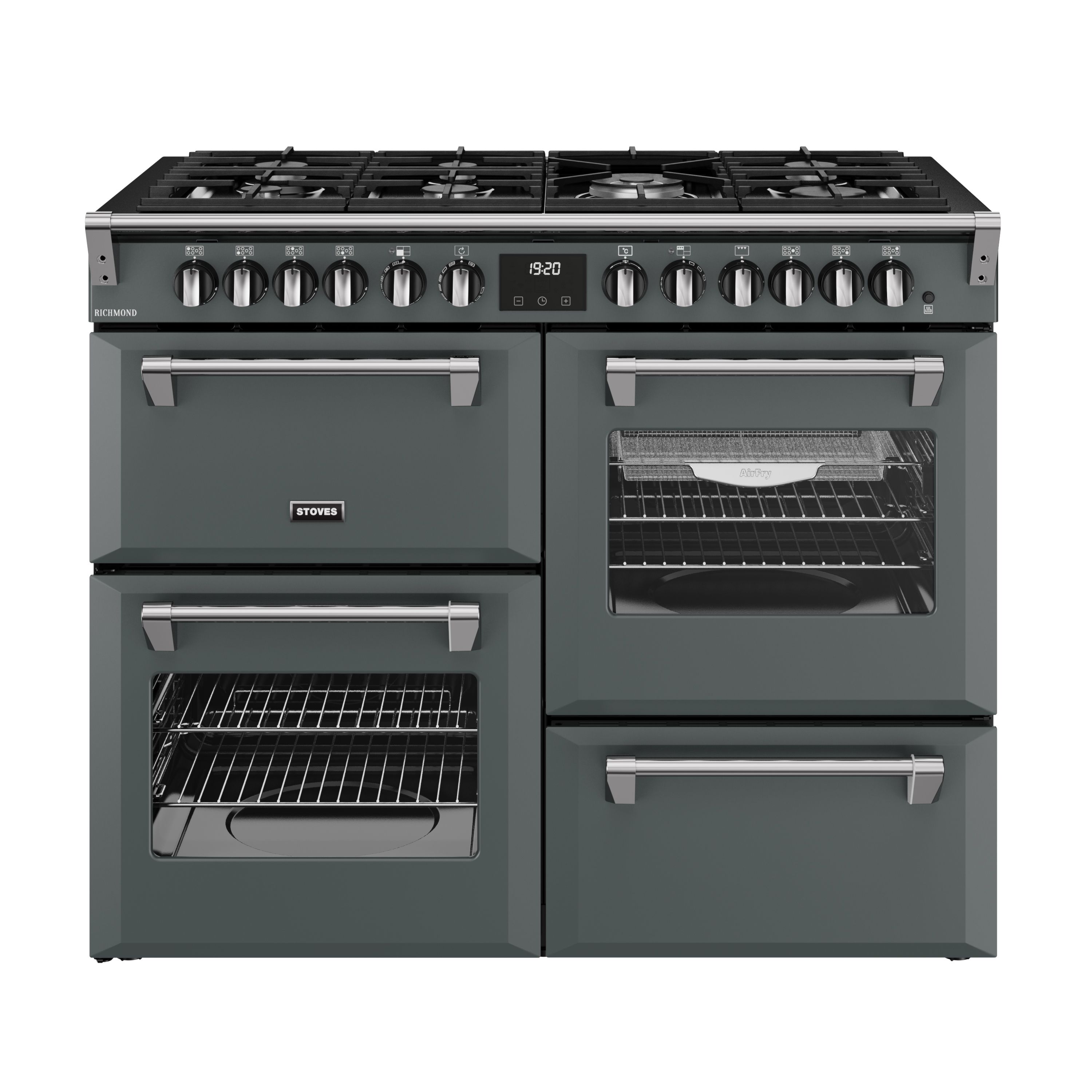 Stoves Range Cooker - Anthracite - Gas Hob - 7 Burners - 4 Ovens - 1096mm