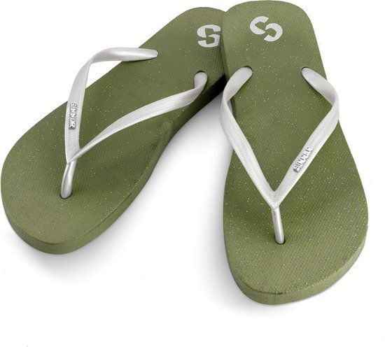 SINNER Padank Slippers Dames - Groen - Maat 37 - Teenslippers - Rubber - Lente/Zomer 2022