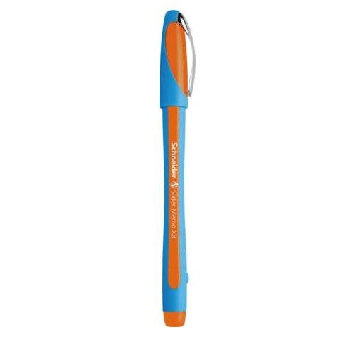 Schneider Slider Memo Balpennen - Blauw/Oranje - 10 stuks