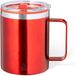 Benson Warmhoudbeker - thermos beker Barista - reis koffiebeker - RVS - rood - 400 ml - deksel