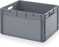Merkloos Grote Stapelbare Kunststof Opslagkist Euromaat 80x60x42 cm - 172L Transportbox