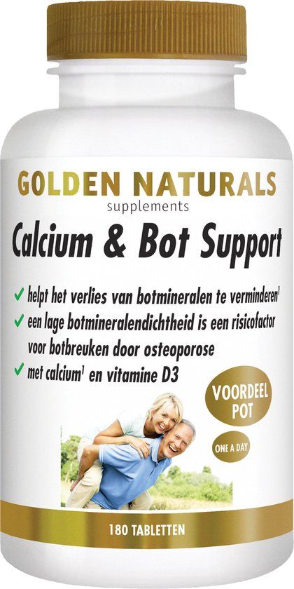 Golden Naturals Calcium & Bot Support - 180 tabletten