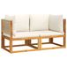 vidaXL Canapés d'angle avec coussins 2 pièces acacia & rotin