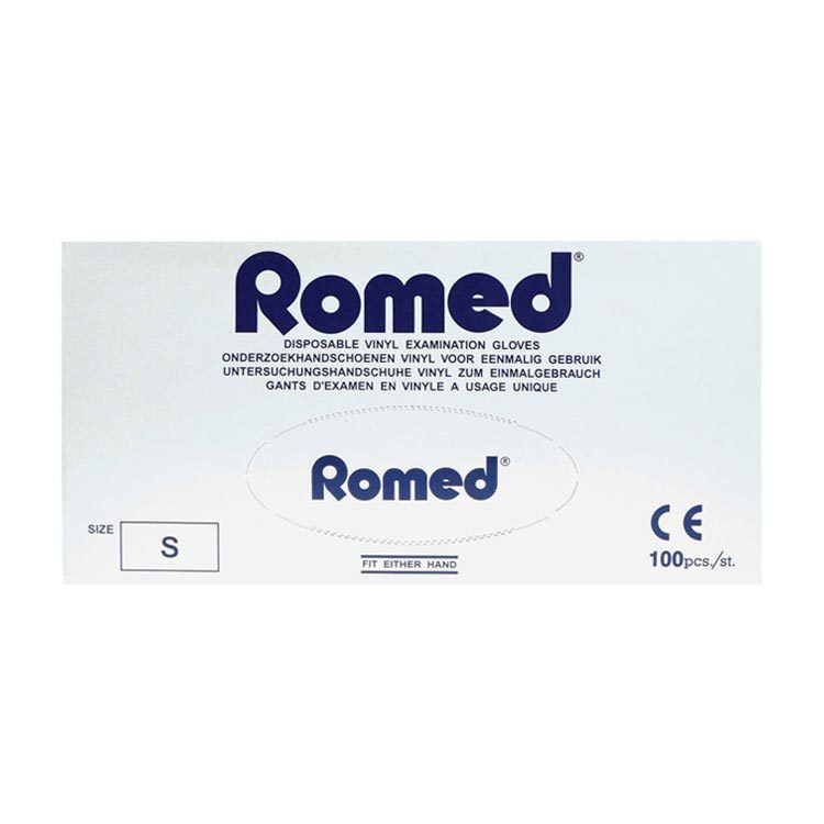 Romed Vinyl handschoen niet steriel gepoederd S 100 ST