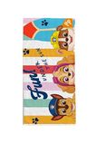 hermet, Paw Patrol, strandhanddoek, 70 x 140 cm, badhanddoek voor strand of zwembad, 100% zacht katoen, praktisch en licht