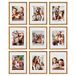 Sheffield Home 9-delige galerij wandframe set, 28x35 cm, mat tot 20 x 25 cm, antiek brons