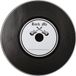 Santex Tafel placemats Muziek thema - onderleggers vinyl platen print - 18x stuks - Rond - zwart - Dia 34 cm
