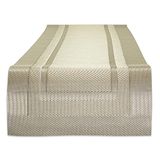 DII PVC Tafelblad Collectie Geweven Binnen/Buiten, Tafelloper, 14x72, Champagne