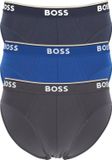 BOSS HUGO BOSS Power briefs (3-pack) - heren slips - blauw - navy - grijs