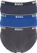 BOSS HUGO BOSS Power briefs (3-pack) - heren slips - blauw - navy - grijs