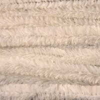 10x White Chenille Stems 14mm x 50cm - Bendable Craft Wire - Plush Chenille Yarn - Hobby Supplies