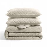 Sleeptime 2 in 1 Velvet Dekbed zonder Overtrek Dekbed - Dekbed inclusief slopen - 240 x 200 - Taupe/Grijs