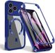 Techsuit Hoesje geschikt voor Apple iPhone 17 Pro - ColorVerse 360 Case met Screenprotector - Geschikt voor MagSafe - Blauw