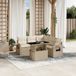 Maison Exclusive - Ensemble de meubles de jardin 6 pièces avec canapé et coussins, beige, en polyrotin