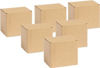 Merkloos / Sans marque Karton Opbergdoosje/geschenkdoosje - 20x - bruin - 12 x 10,6 x 9 cm