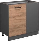 Vicco R-Line Hoekkast – 86 cm zonder werkblad Krachtige eik goud
