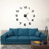 VidaXL 3D Wandklok 100 cm XXL Modern Zwart