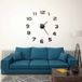 VidaXL 3D Wandklok 100 cm XXL Modern Zwart