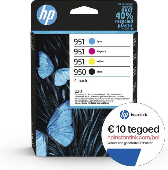 HP 950 - Inktcartridge kleur & zwart + Instant Ink tegoed - 8720254994123