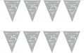 Folat Jubileum vlaggenlijnen - 3x stuks - argent - 6 mètres - 25 ans thème - articles de fête