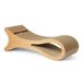 Amazon Basics krabmeubel voor katten, krabbox in kattenbedvorm, krabmat van golfkarton, interactief speelgoed en kattengras, FSC-gecertificeerd, 87,1 x 30,0 x 30,0 cm, houtkleur