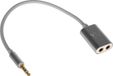 Maclean MCTV-580 3,5 mm jack splitter Y-adapterkabel 1x 3,5 mm stekker naar 2 x 3,5 mm bus