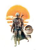 Mandalorian Komar Mandalorian The Child Family Trip - Grootte: 50 x 70 cm - Muurschildering, Poster, Kunstdruk (zonder lijst), Star Wars