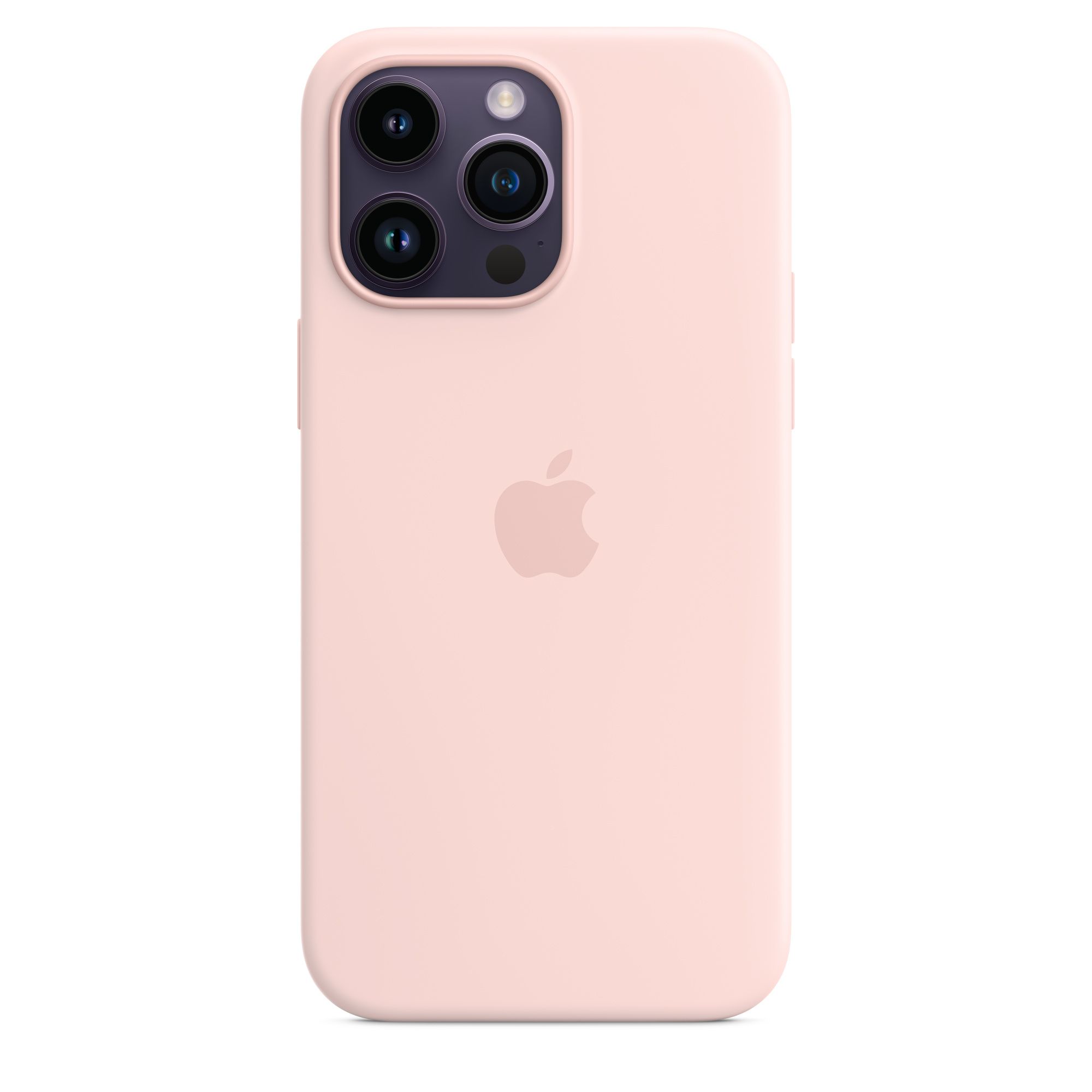 Apple iPhone 14 Pro Max Chalk Pink Silicone Case with MagSafe