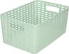 Plasticforte Opbergmand - Kastmand - rotan kunststof - mintgroen - 6 Liter - 19 x 29 x 13 cm