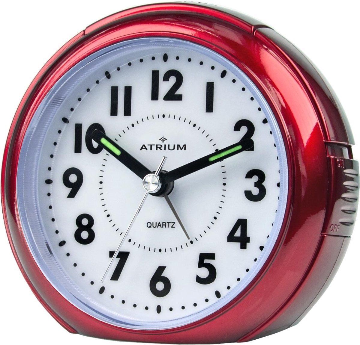 Atrium Wekker Analoog Rood Zonder tikgeluid - A240-1