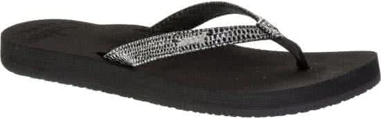 Ree, F. Slippers Dames STAR - Cushion Sa Black/Silver - Zwart - 0881862981955