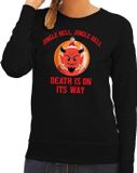 Bellatio Decorations Shoppartners Bv Foute kersttrui / sweater voor dames - zwart - Duivel Jingle Hell M