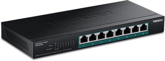 Trendnet TPE-BG380 Unmanaged 2.5G Ethernet PoE Switch - 8 Ports - 230W PoE Budget - Black