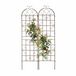 Relaxdays Plantenklimrek Metaal - Set van 2 - 220 x 52 x 2 cm - Bruin