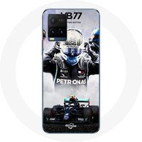 Maniacase Etui voor Vivo Y21s 2021 / Y21 2021 Formule 1 Valtteri Bottas F1 Racing Driver Black