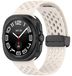 Wigento Samsung Galaxy Watch Ultra 47mm: siliconen horlogeband met magnetische sluiting, vervanging, beige kleur