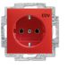 Busch-Jaeger SCHUKO® Contactdoosinzetstuk met opdruk EDV rood - Busch-balance® SI (20 EUC/DV-917), 2CKA002011A6236